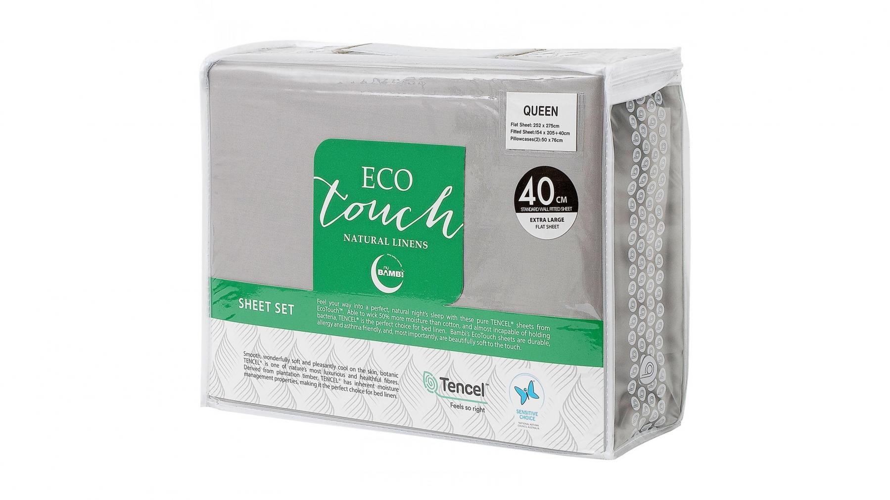 Bambi Eco Touch Tencel Silver Sheet Set