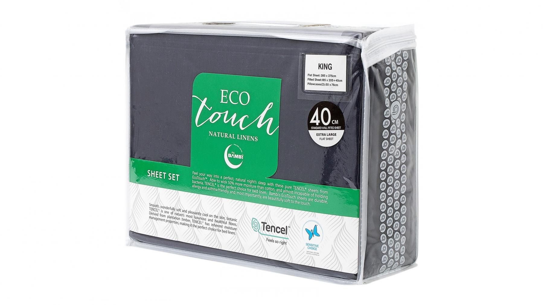 Bambi Eco Touch Tencel Graphite Sheet Set