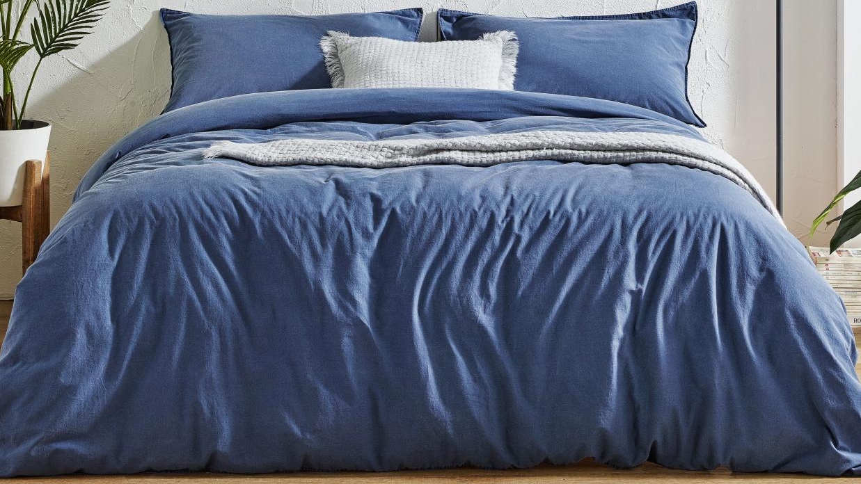 L'Avenue Henry Denim Quilt Cover Set - Single