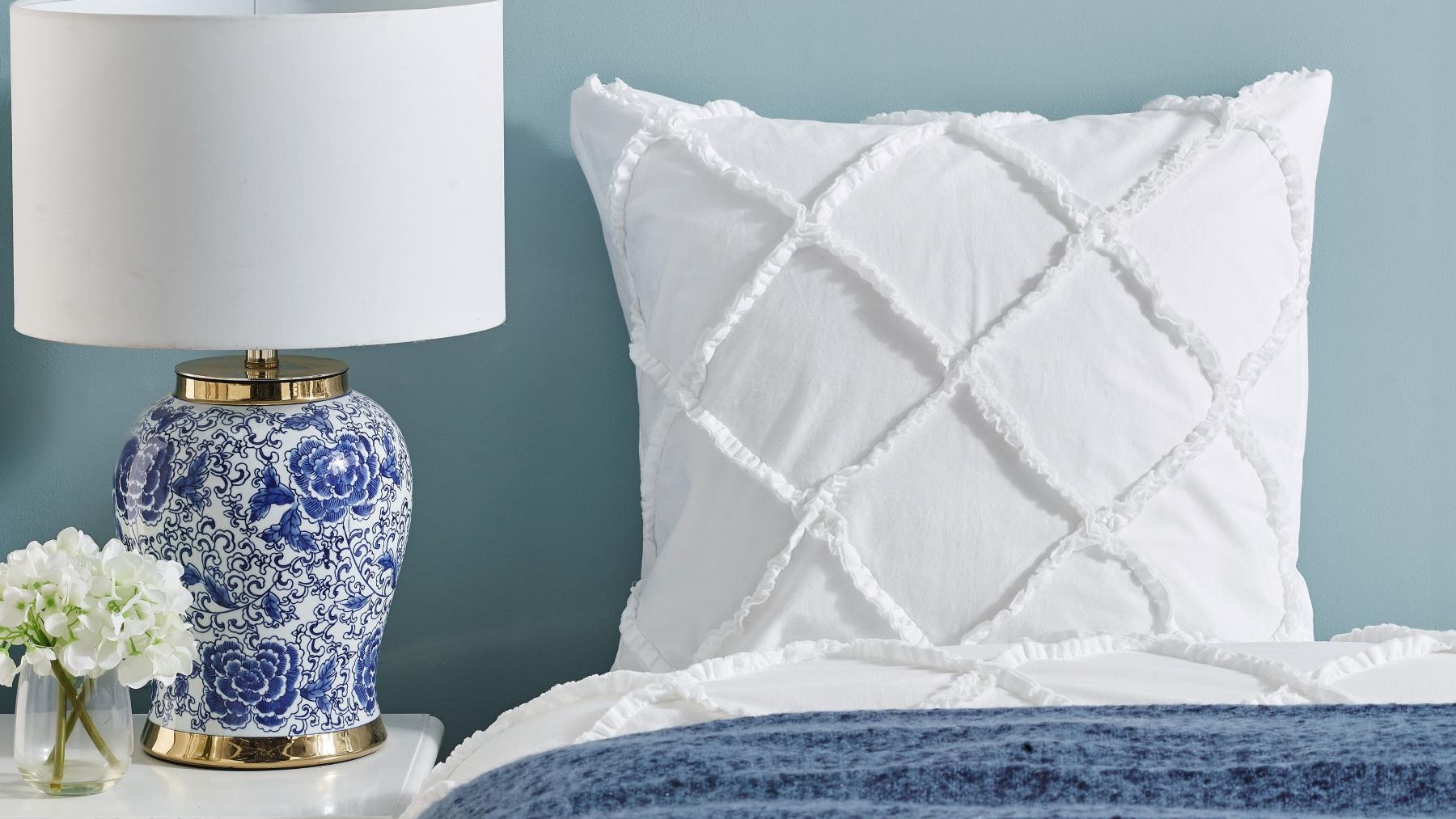 L'Avenue Cassidy White European Pillowcase