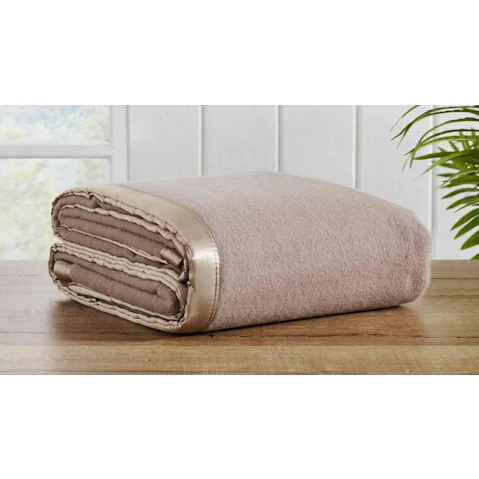 L'Avenue Mocha Wool Blanket - Single/Double