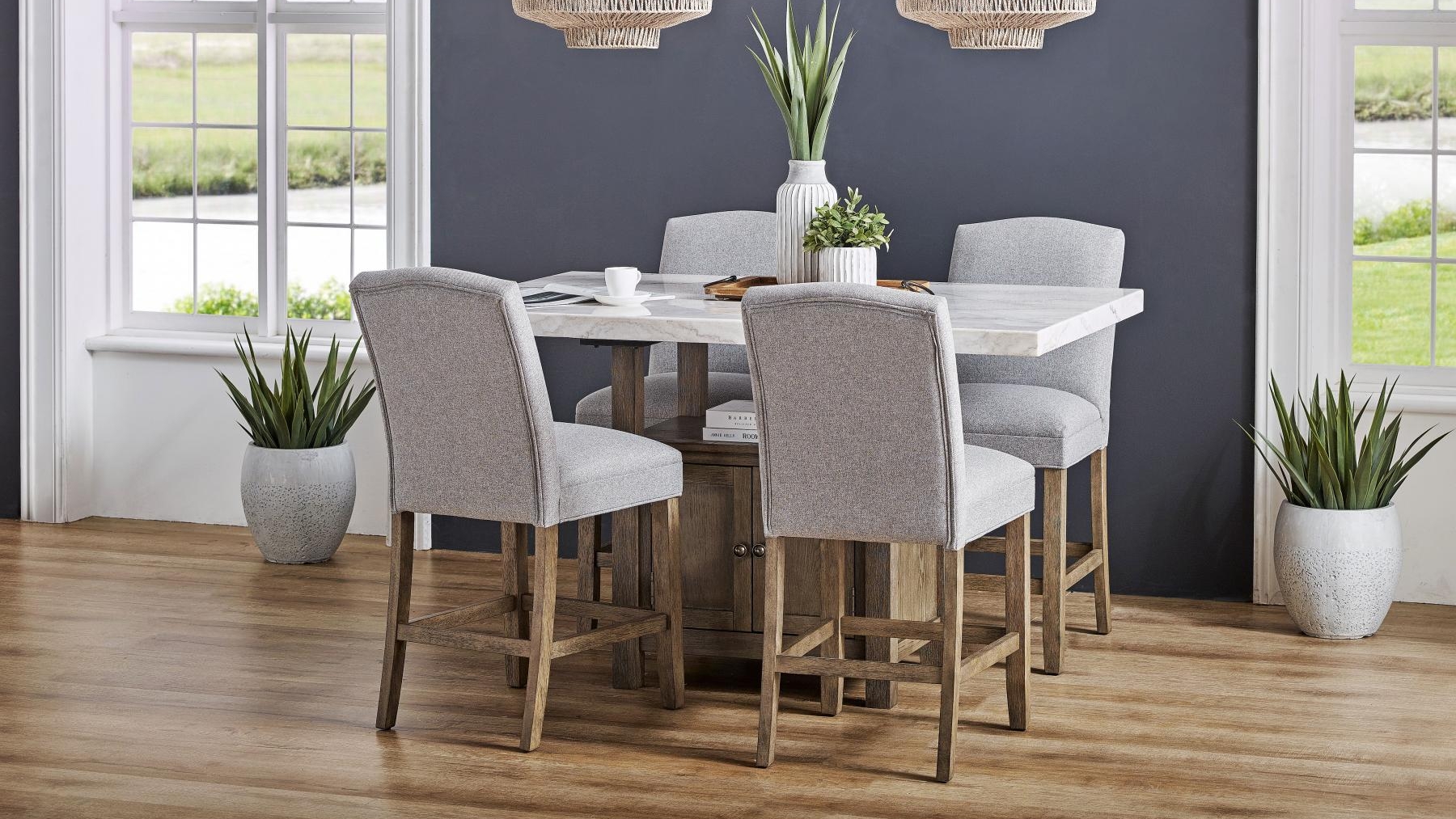 Westport 5 Piece High Dining Setting with Chairs Harvey Norman