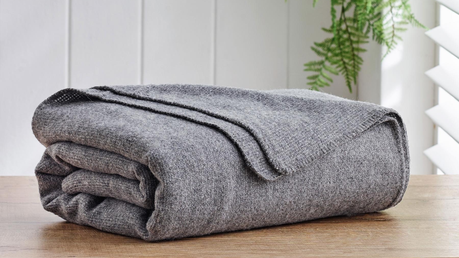 Alpaca Wool Dark Grey Blanket