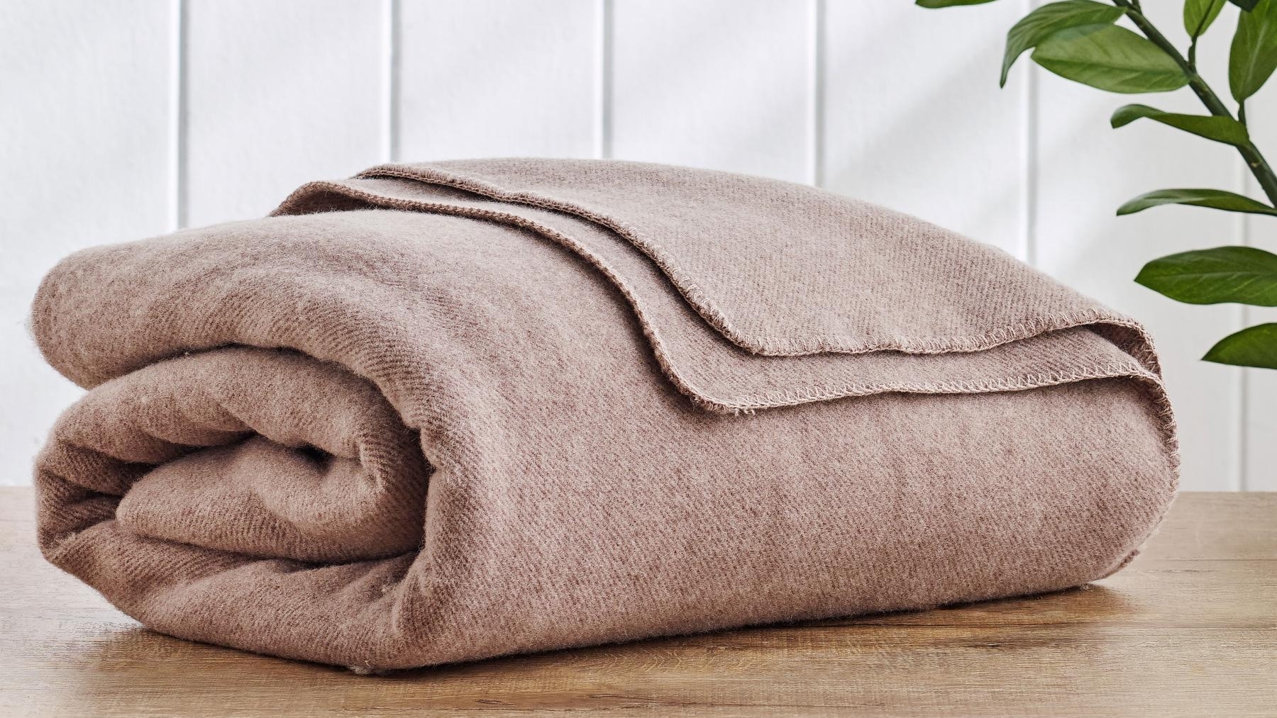 Wool Twill Mocha Blanket 