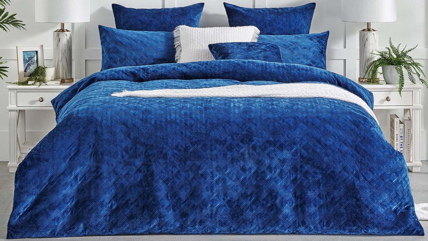 L'Avenue Remy Navy Quilt Cover Set 