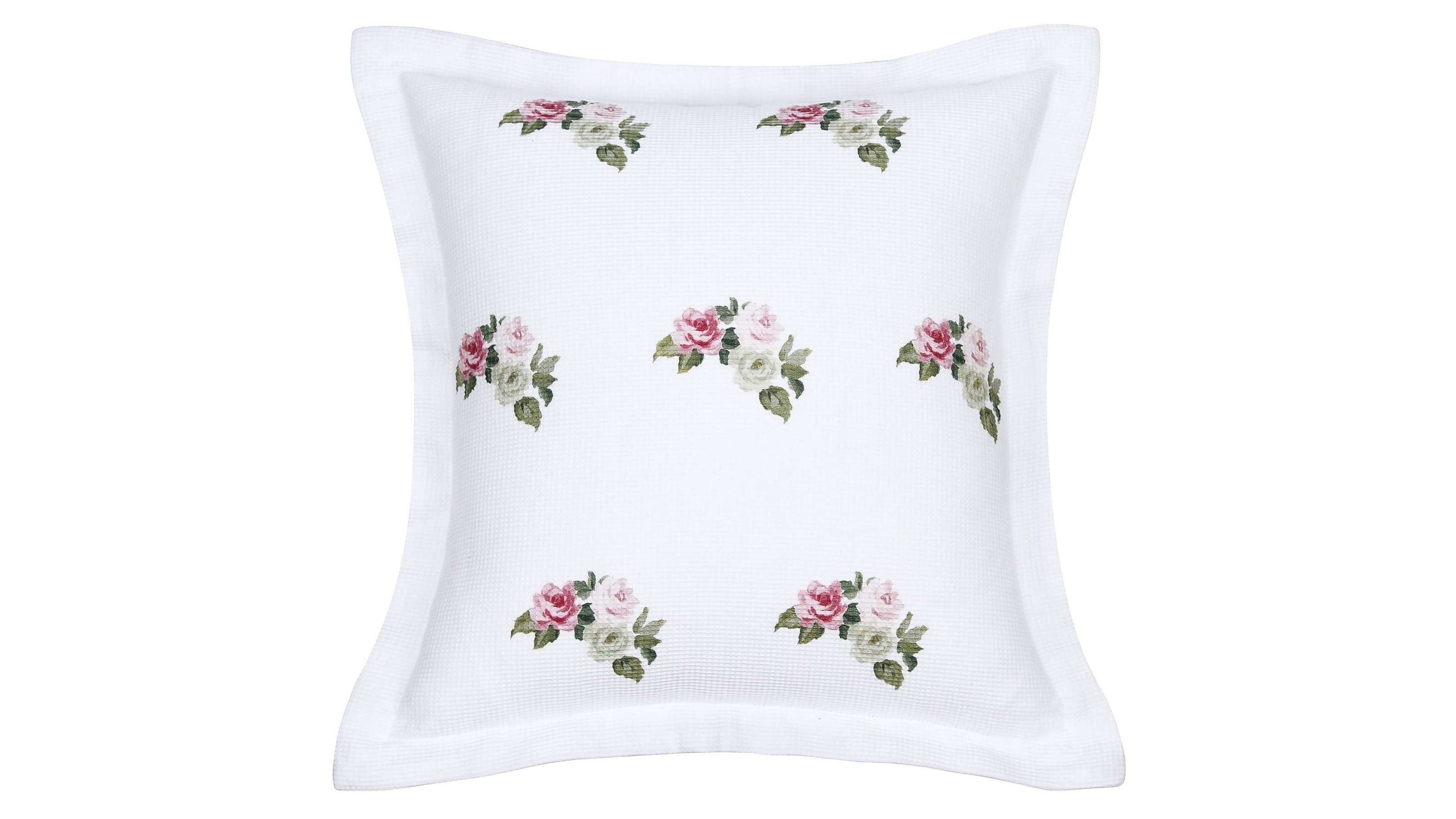 English Rose White Cushion