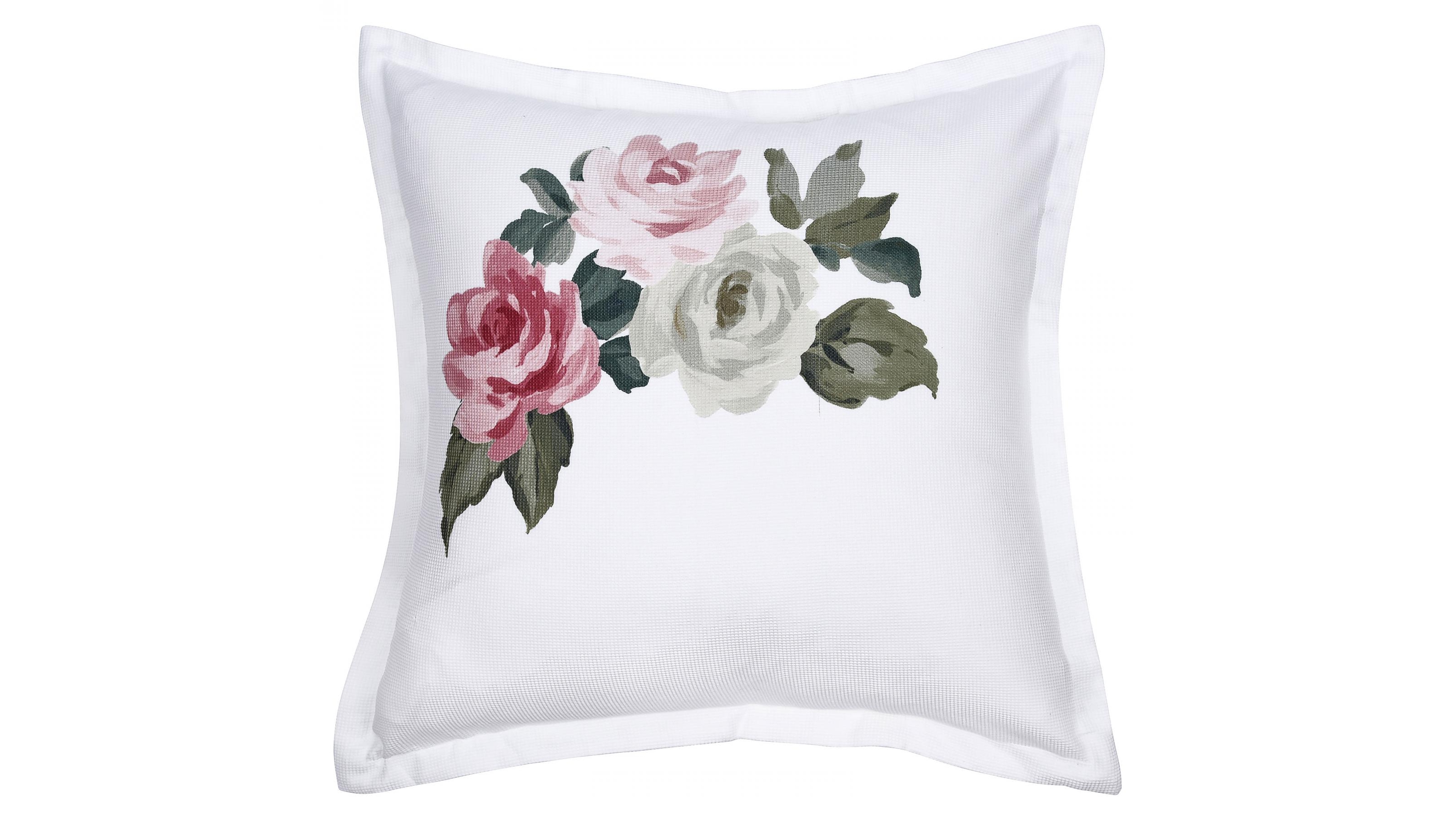 English Rose White European Pillowcase