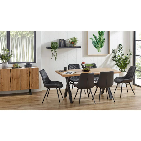 Java Dining Table Set with Black Jade Chair