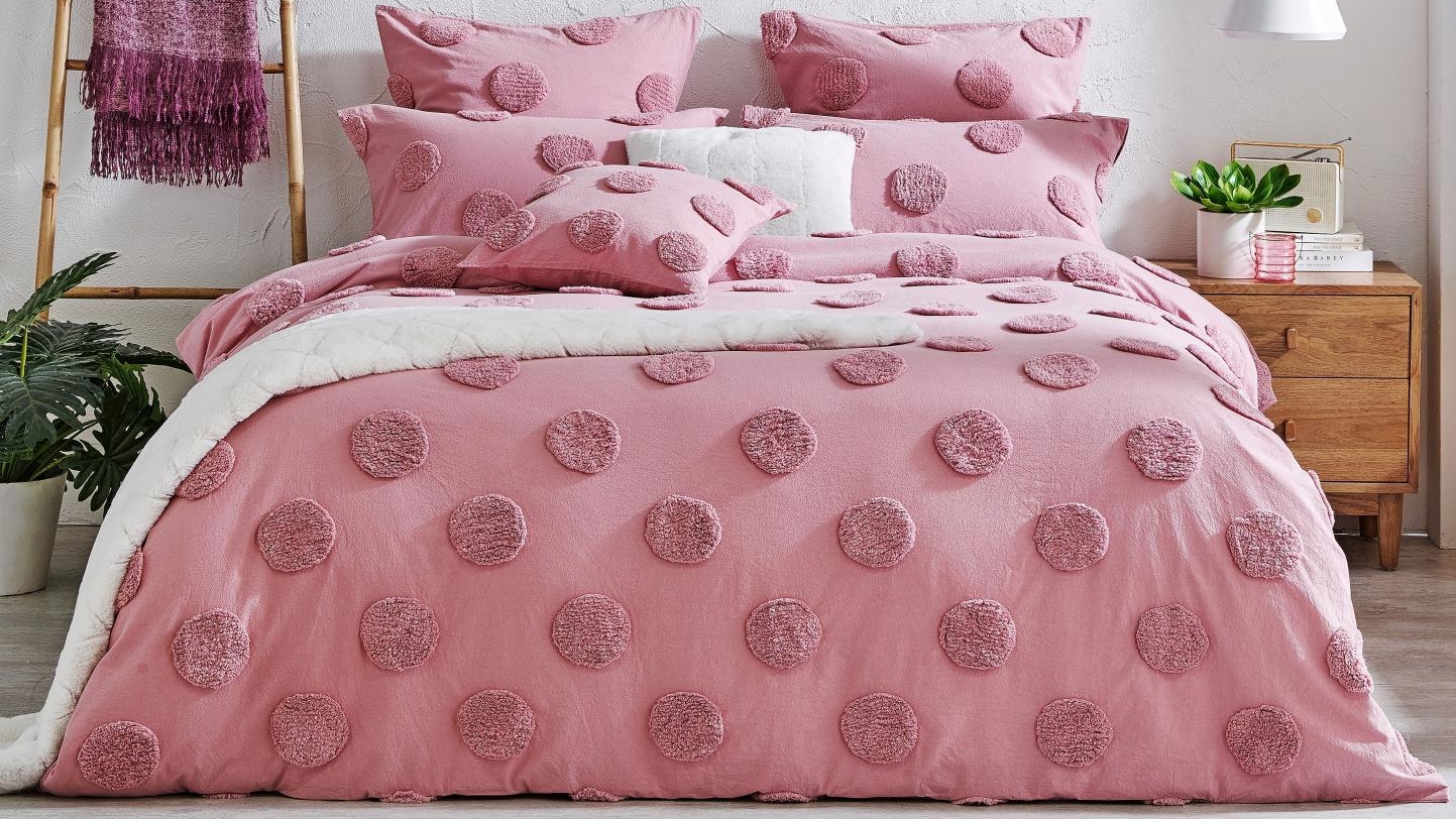 L'Avenue Harley Pink Quilt Cover Set - Single