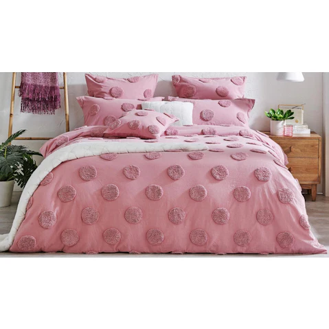 L'Avenue Harley Pink Quilt Cover Set - Single