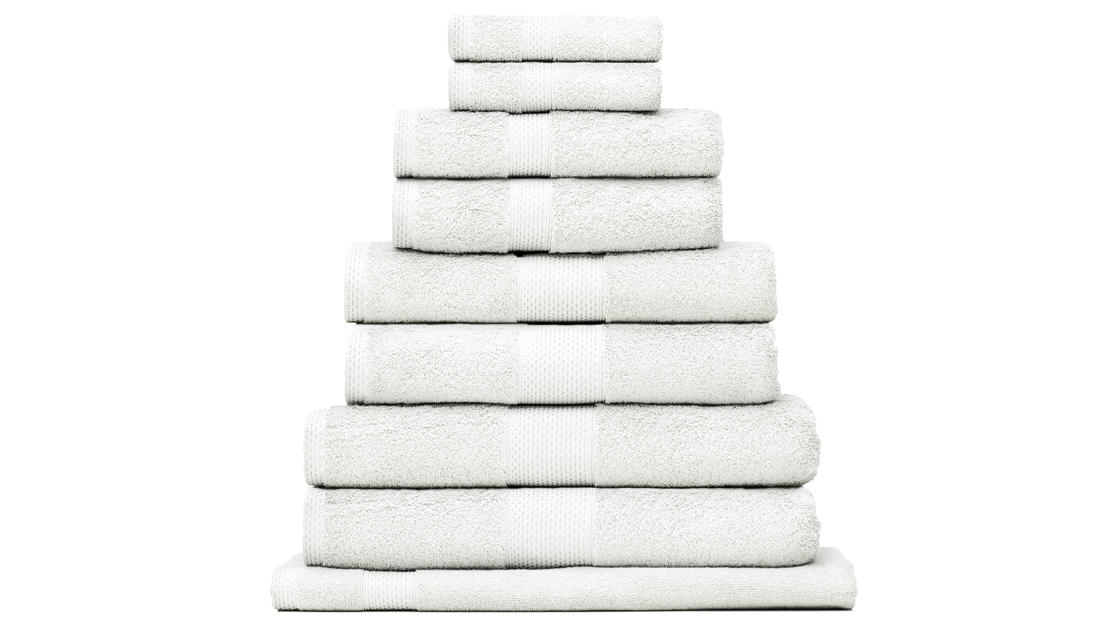 Bianca Pack of 4 Reid Turkish Cotton Hand Towel - White
