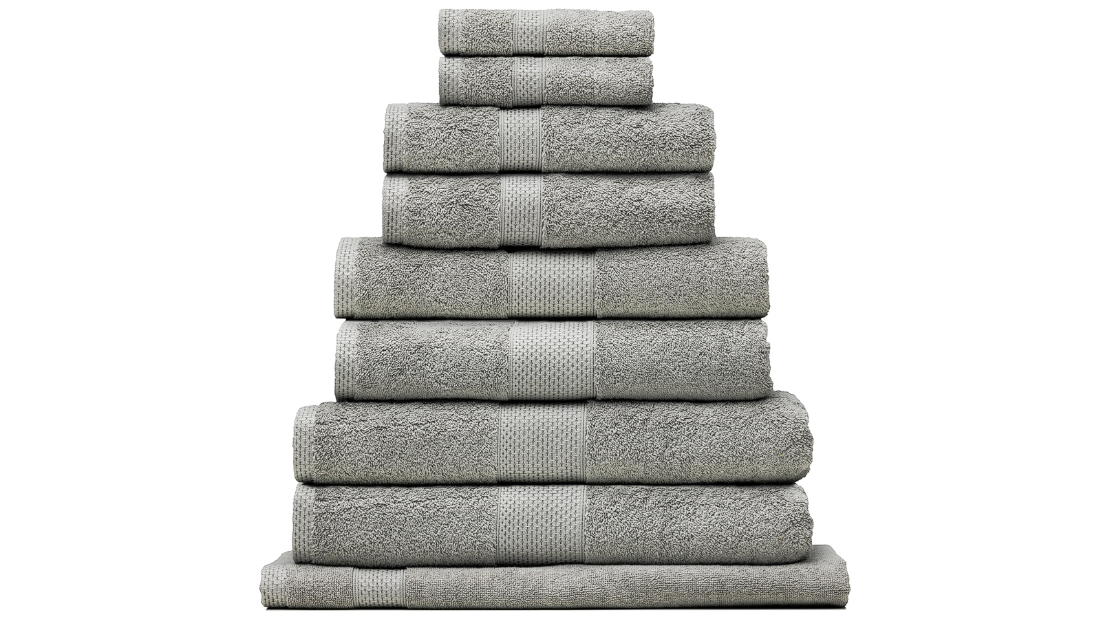 Bianca Pack of 4 Reid Turkish Cotton Face Washer - Silver