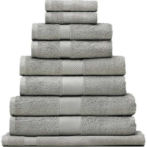 Bianca Pack of 4 Reid Turkish Cotton Face Washer - Silver