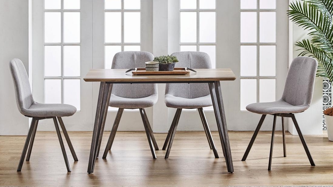 Gwyn 5Piece Dining Setting with Fabric Chair Harvey Norman