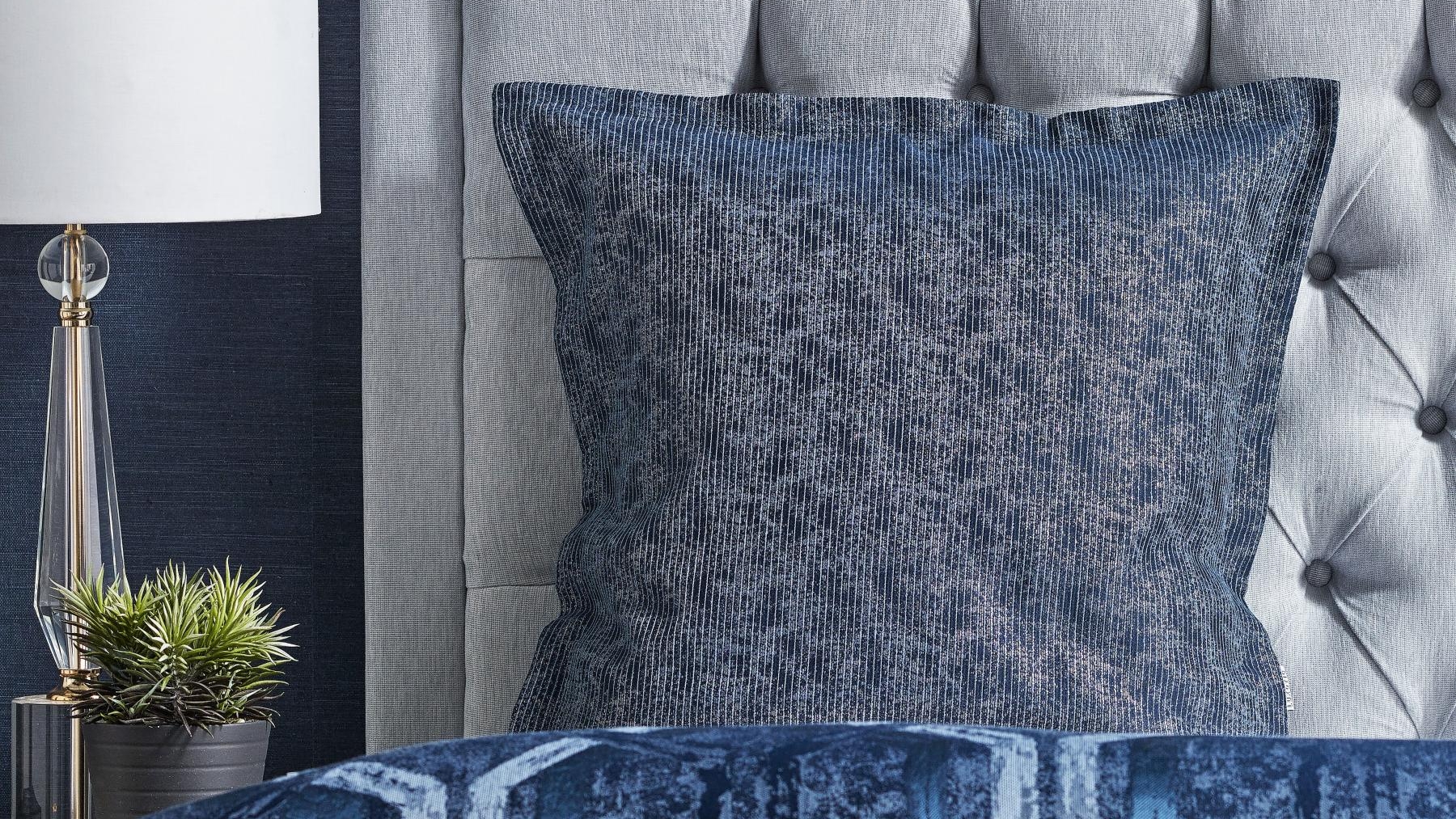 Denim Geo Blue European Pillowcase