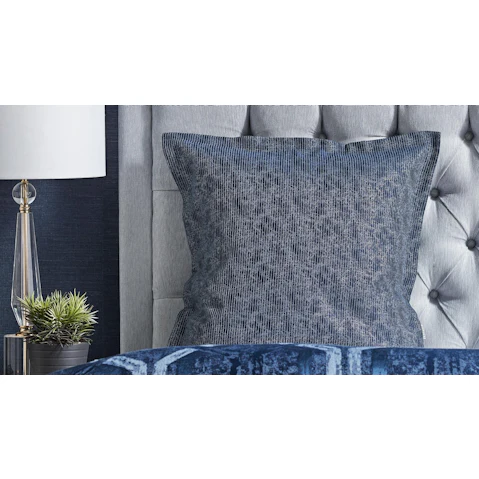 Denim Geo Blue European Pillowcase