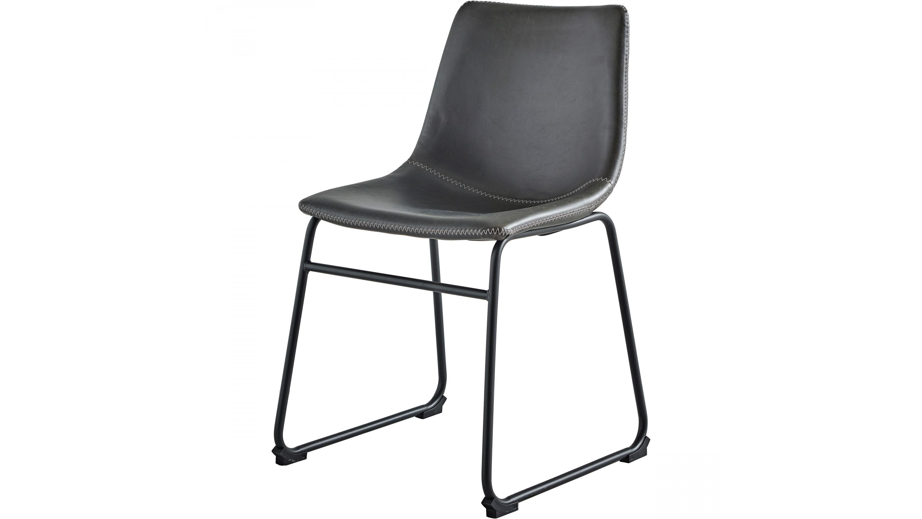 Torque Dining Chair – Grey/White Stitch