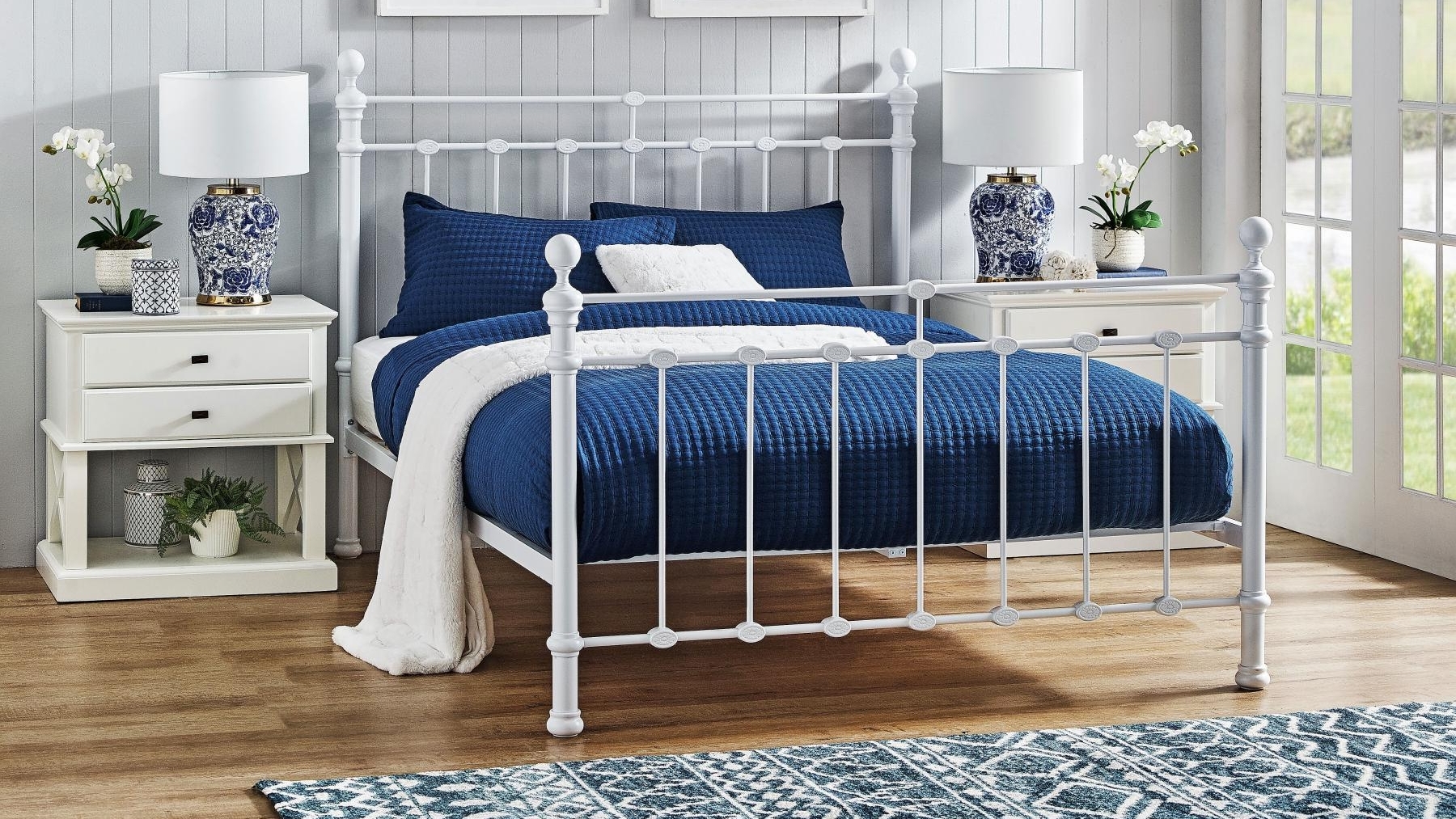 Waterford II White Bed Double Harvey Norman