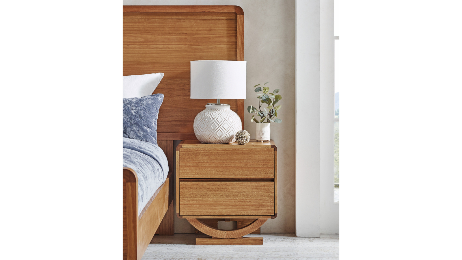 Ares 2-Drawer Bedside Table