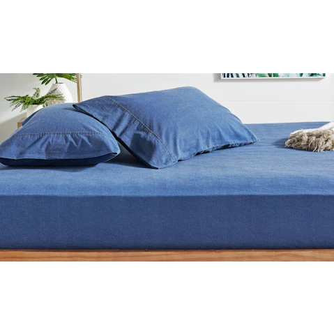 L'Avenue Henry Denim Fitted Sheet Combo - King