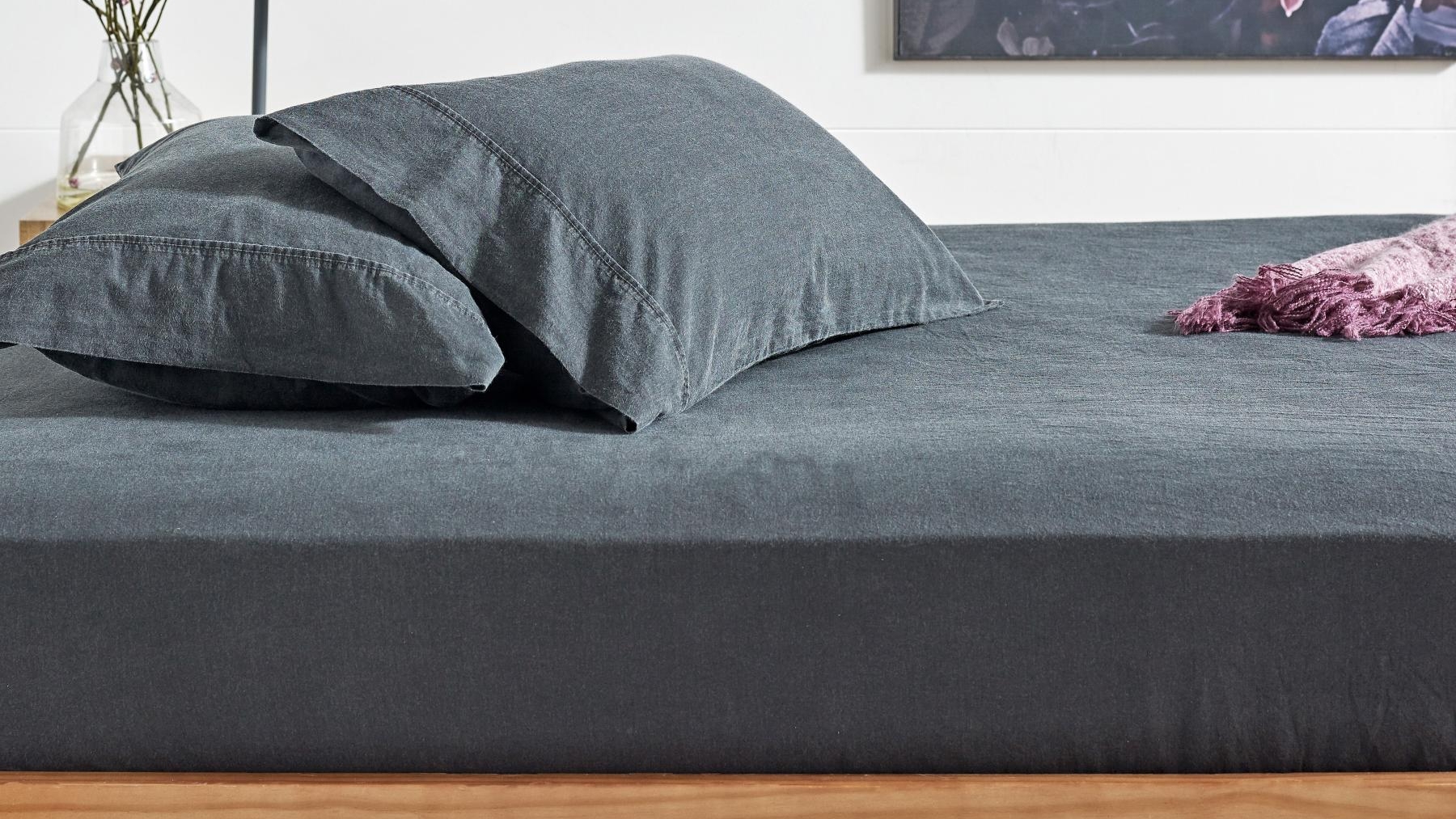 L'Avenue Henry Charcoal Fitted Sheet Combo - Single