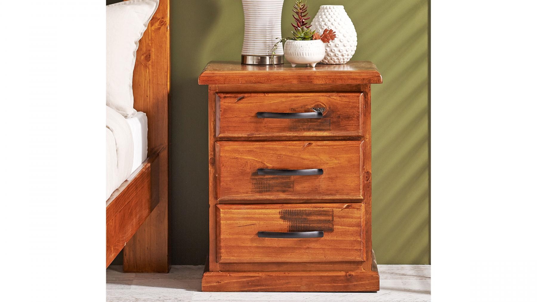 Kiama 3-Drawer Bedside Table
