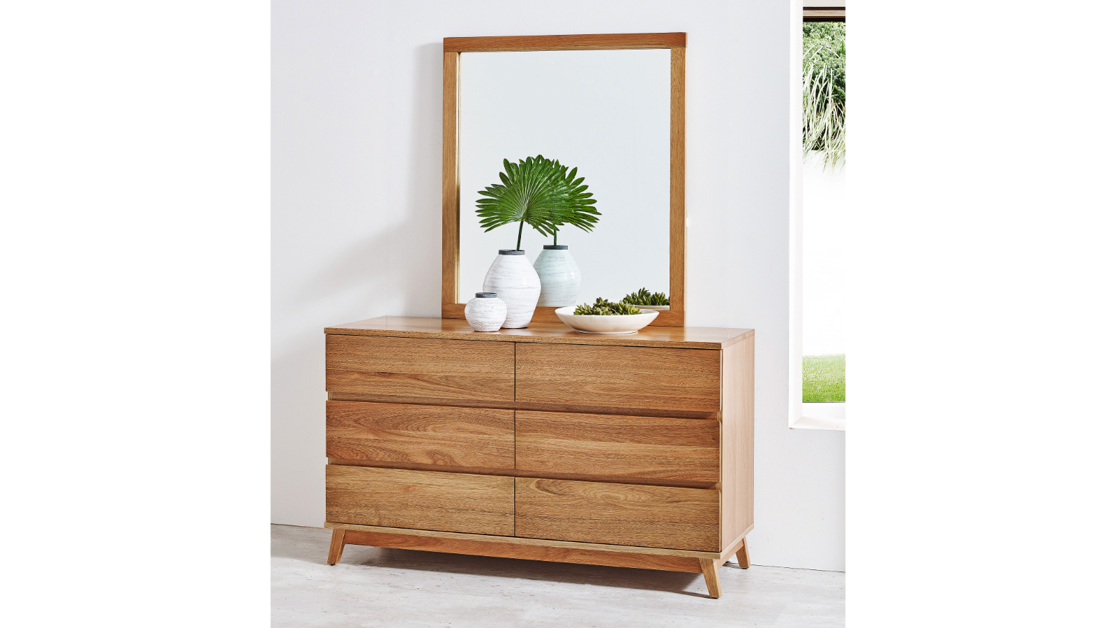 Jasmine MK2 6-Drawer Dresser with Mirror