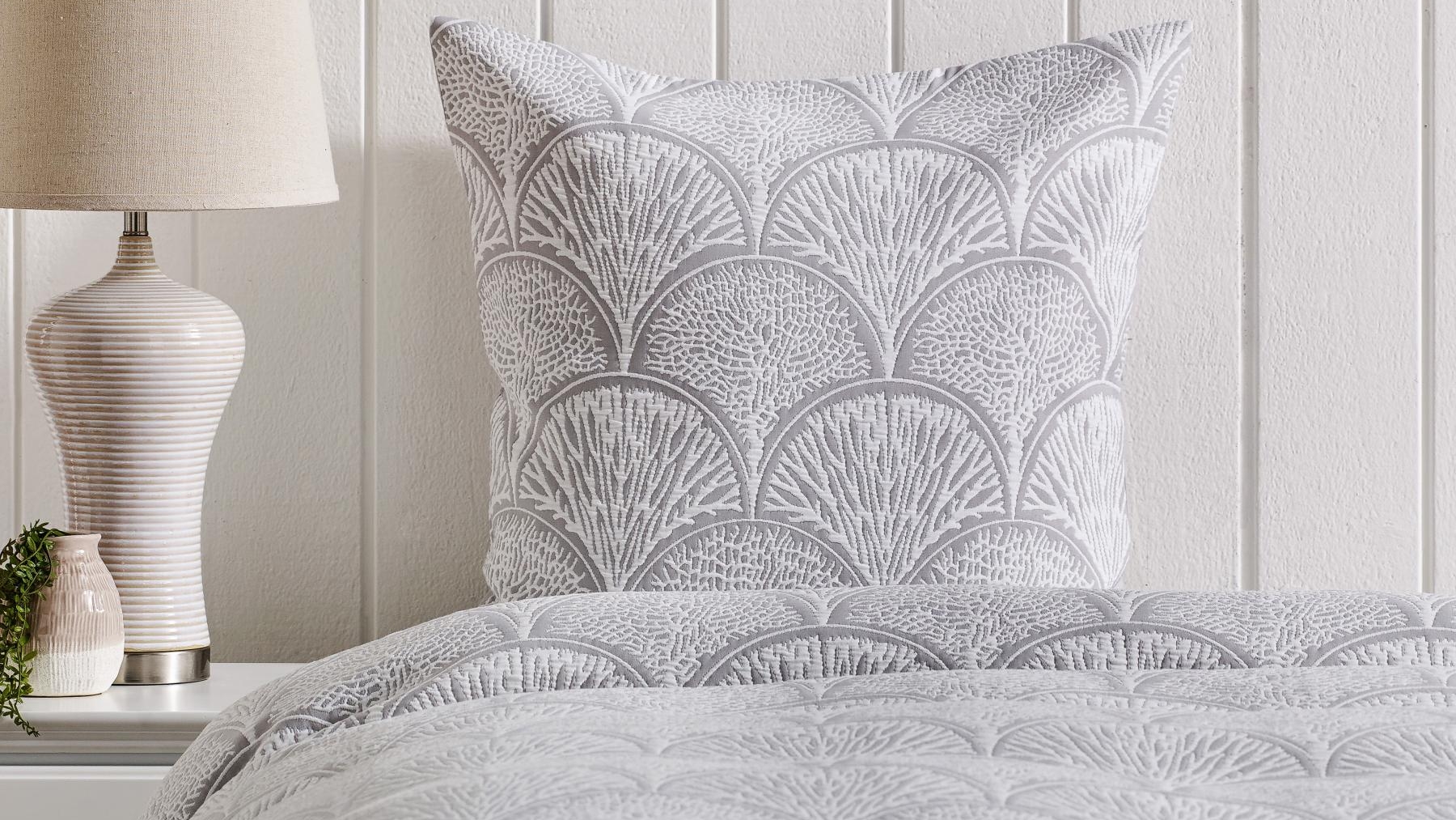 L'Avenue Luxury Coralie Silver European Pillowcase
