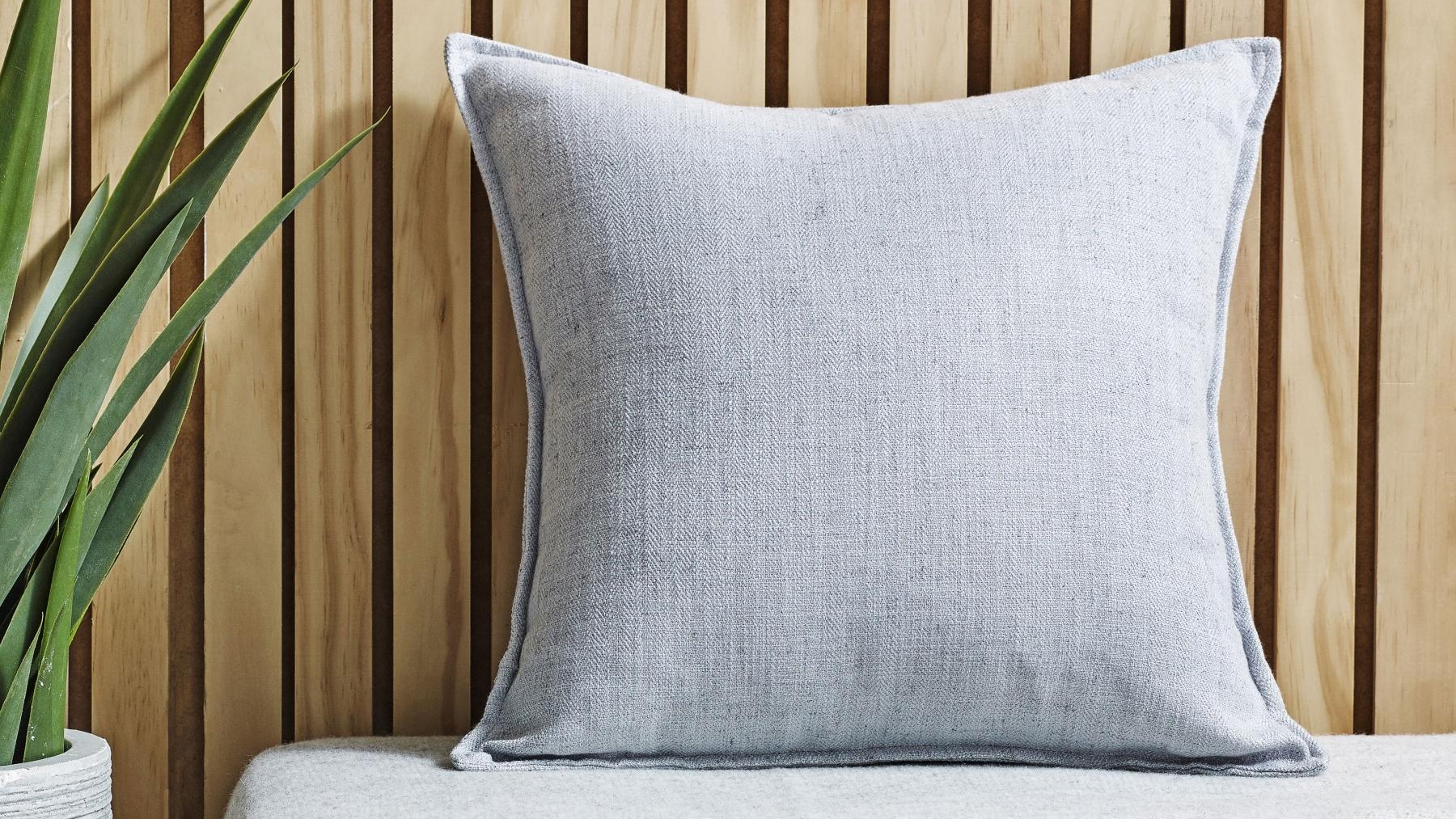 L'Avenue Shaw Linen Blend Silver Cushion
