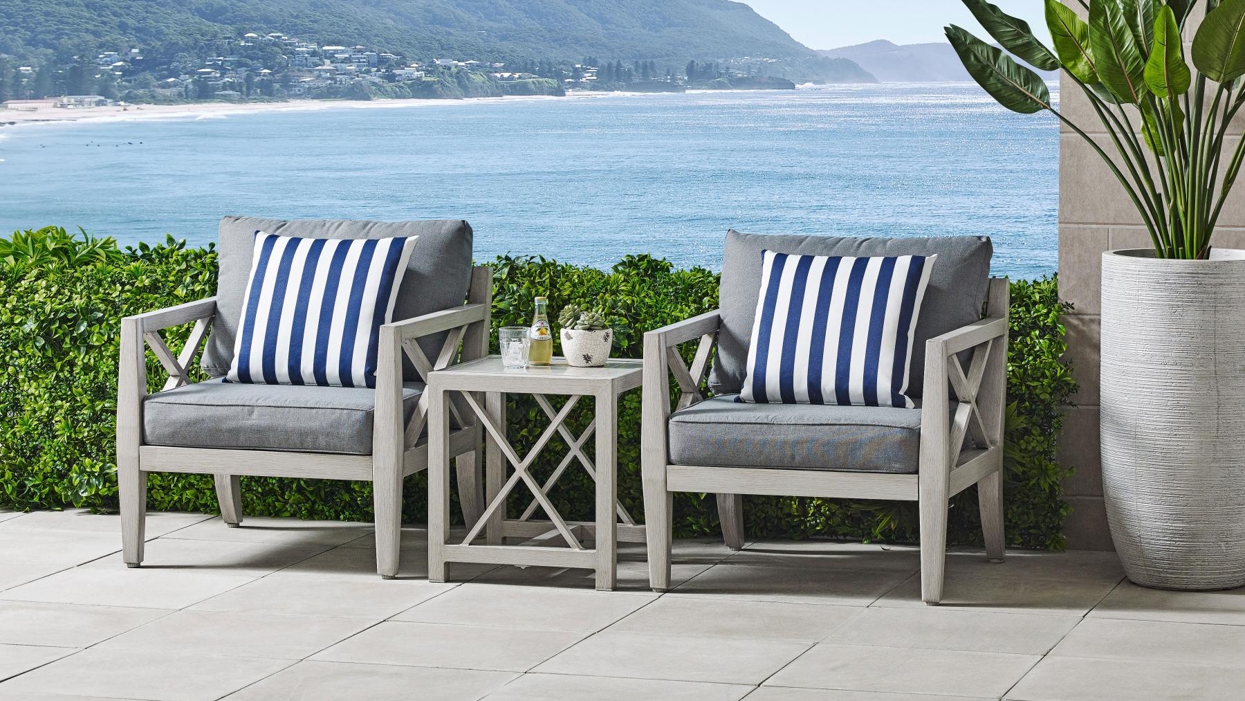 Lakehouse 3Piece Outdoor Chat Setting Harvey Norman