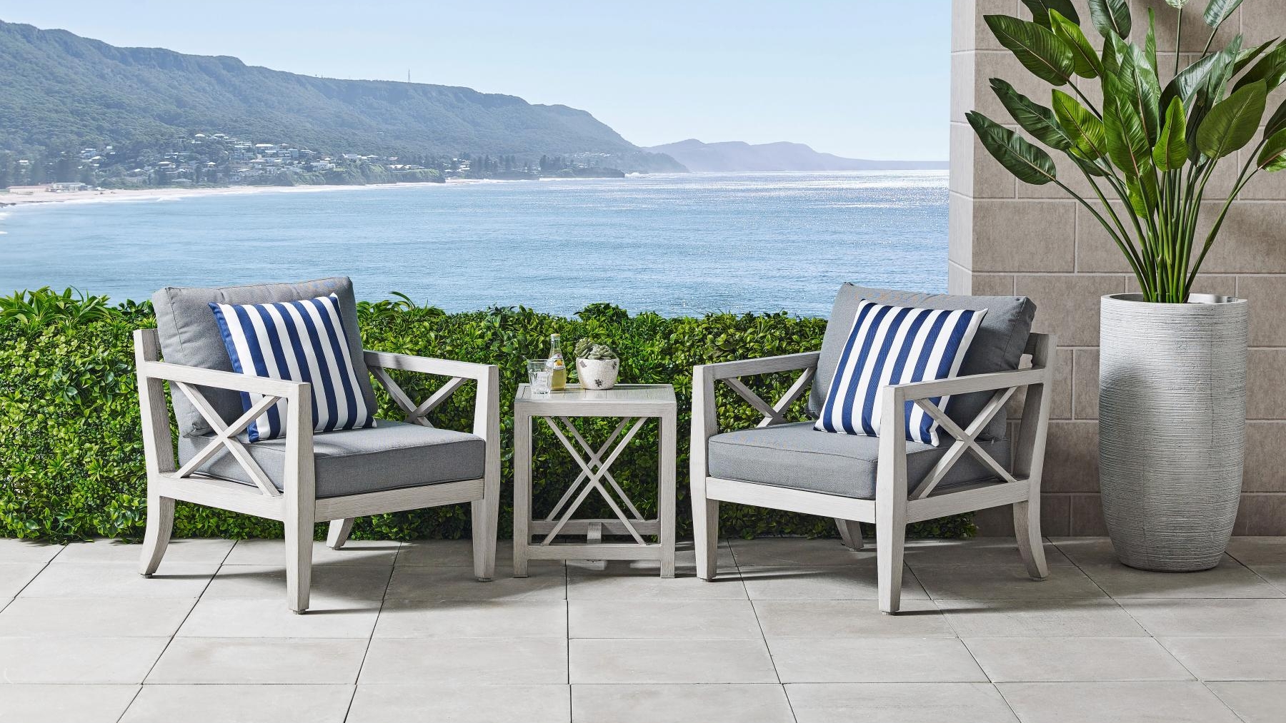 Lakehouse 3Piece Outdoor Chat Setting Harvey Norman