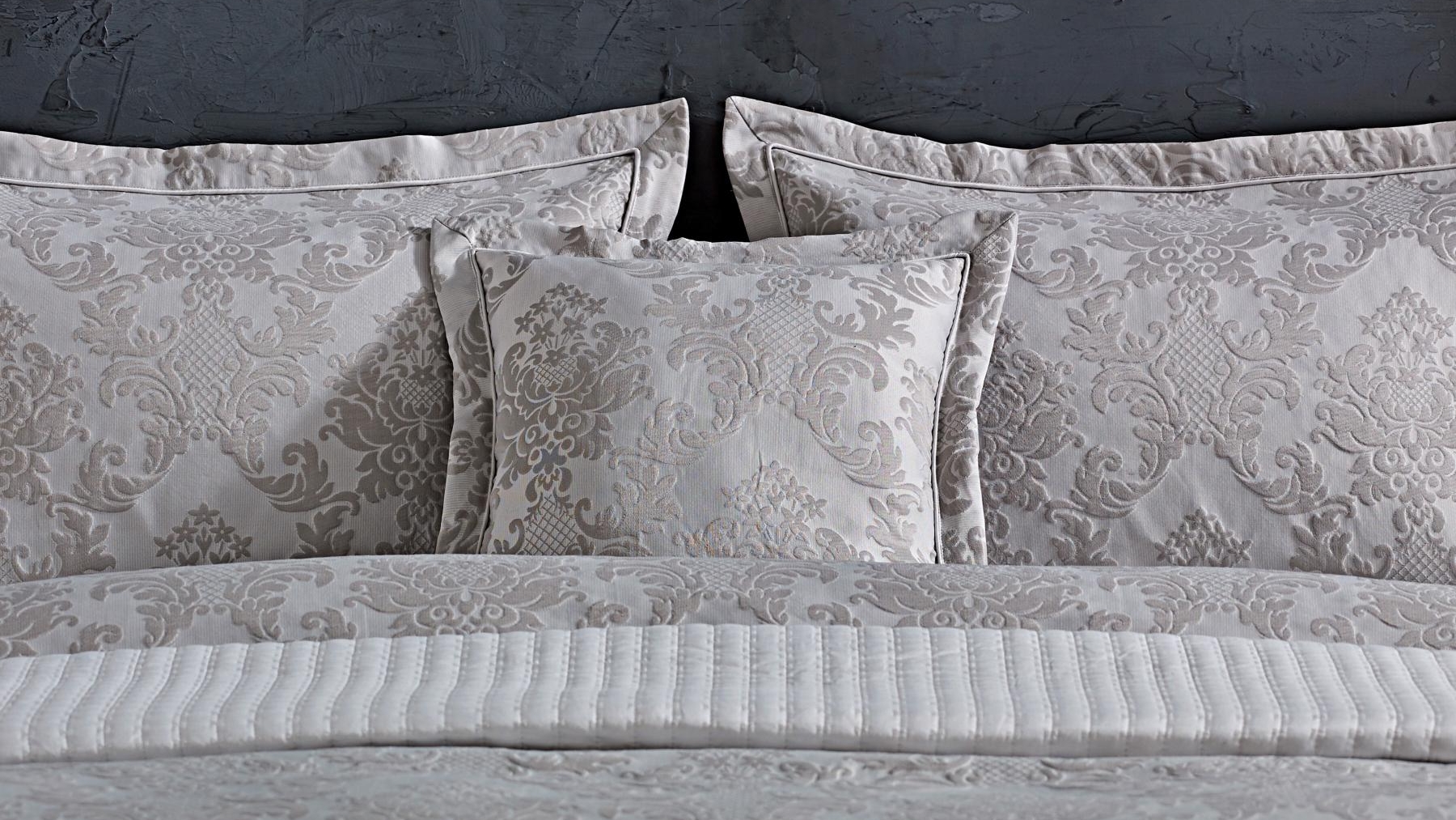 L'Avenue Luxury Daphne Silver Square Cushion