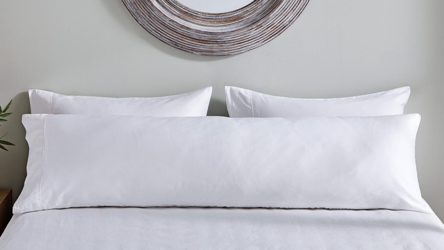 L'Avenue 300 Thread Count Cotton White Body Pillowcase