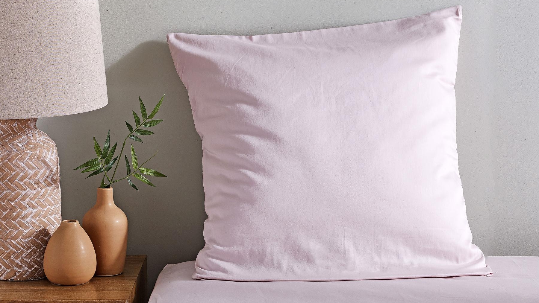 L'Avenue 300 Thread Count Cotton Blush European Pillowcase