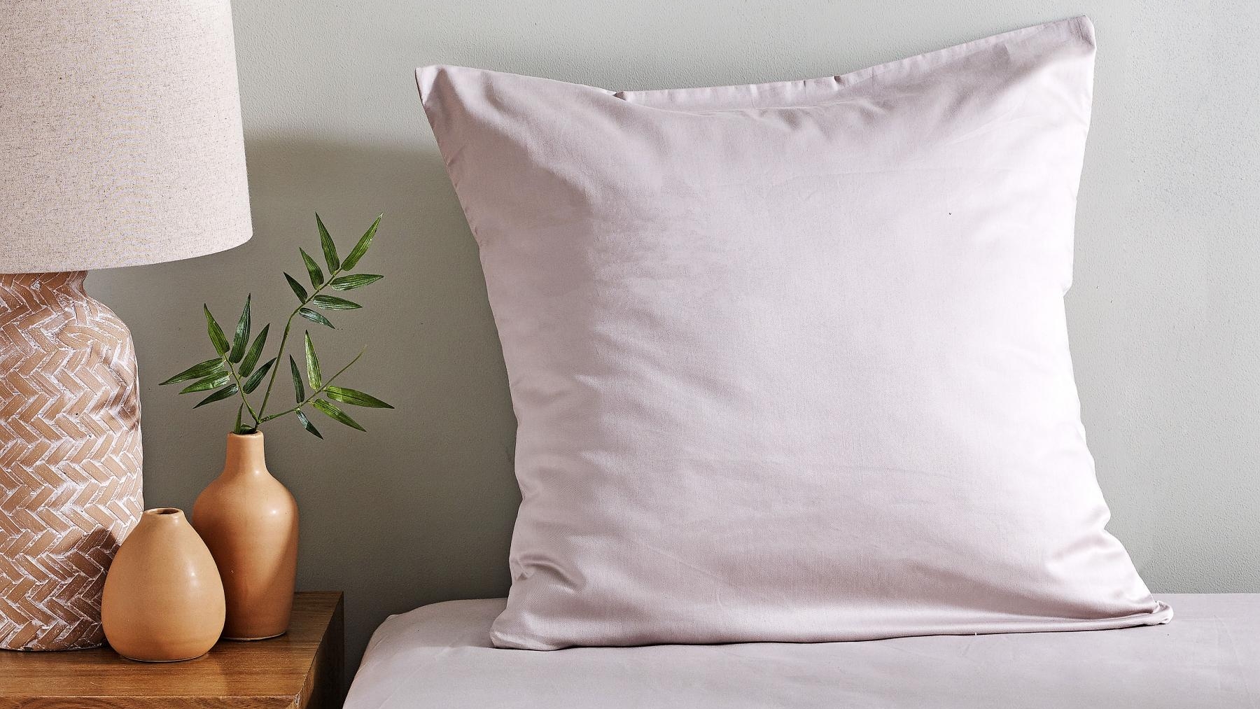 L'Avenue 300 Thread Count Cotton Stone European Pillowcase