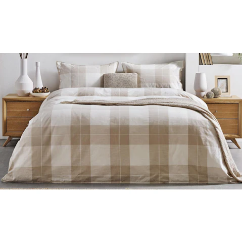L'Avenue Dawson Stone Quilt Cover Set - Queen