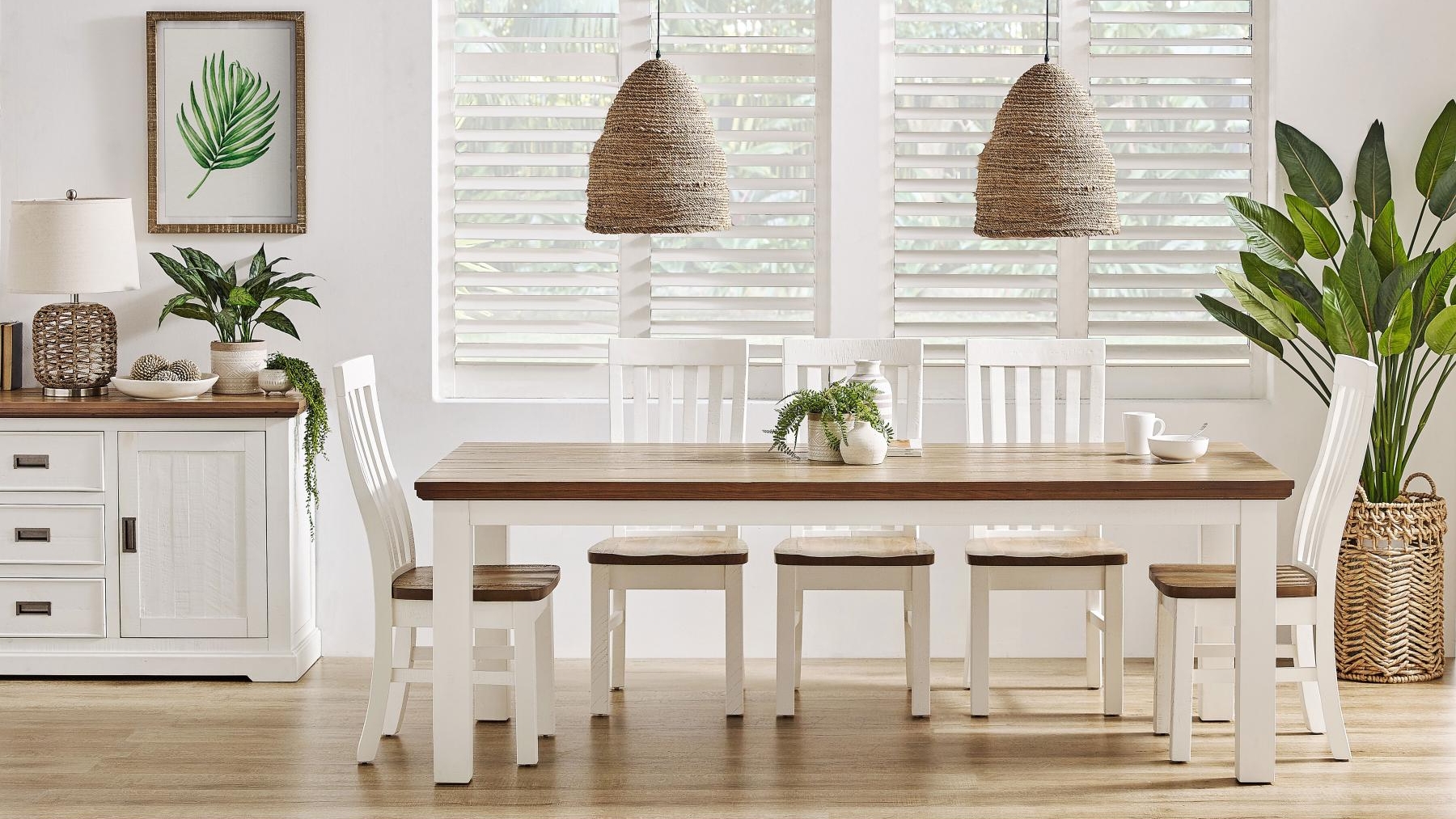 Marlow MKII 9-Piece Rectangular Dining Table Set with Straight- Back Chair