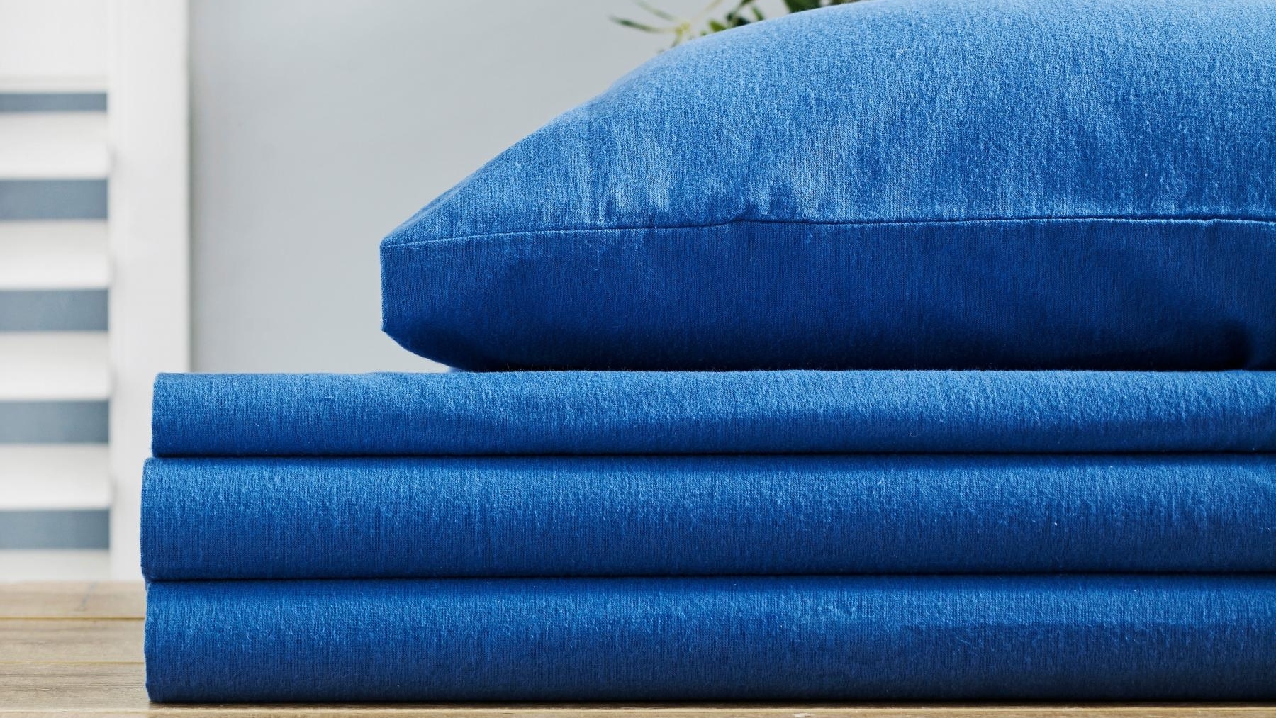 Flannelette Denim Sheet Set - Single