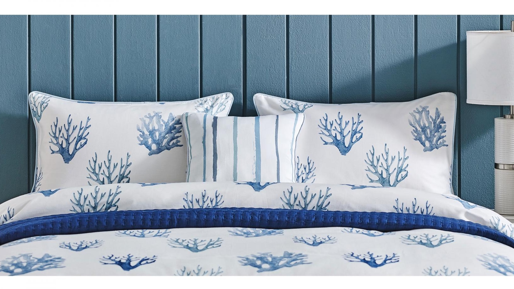 L'Avenue Coral Blue Cushion