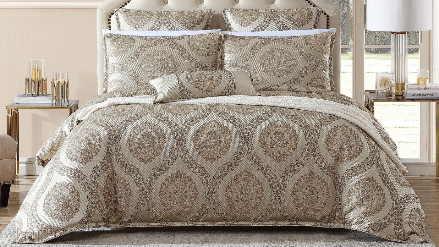 Sistine Gold Quilt Cover Set - Super King