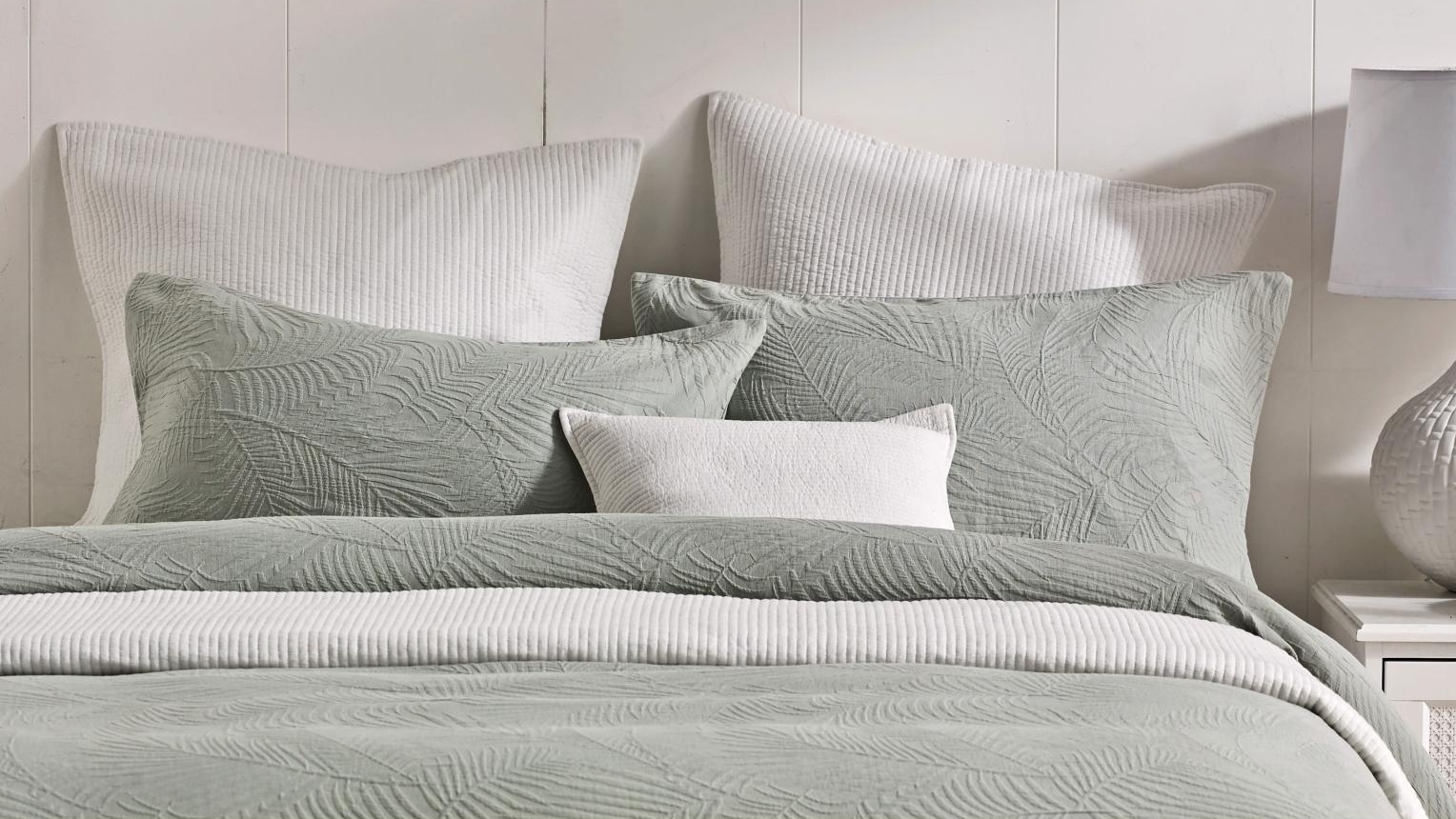 L'Avenue Elk Sage Quilt Cover Set Harvey Norman
