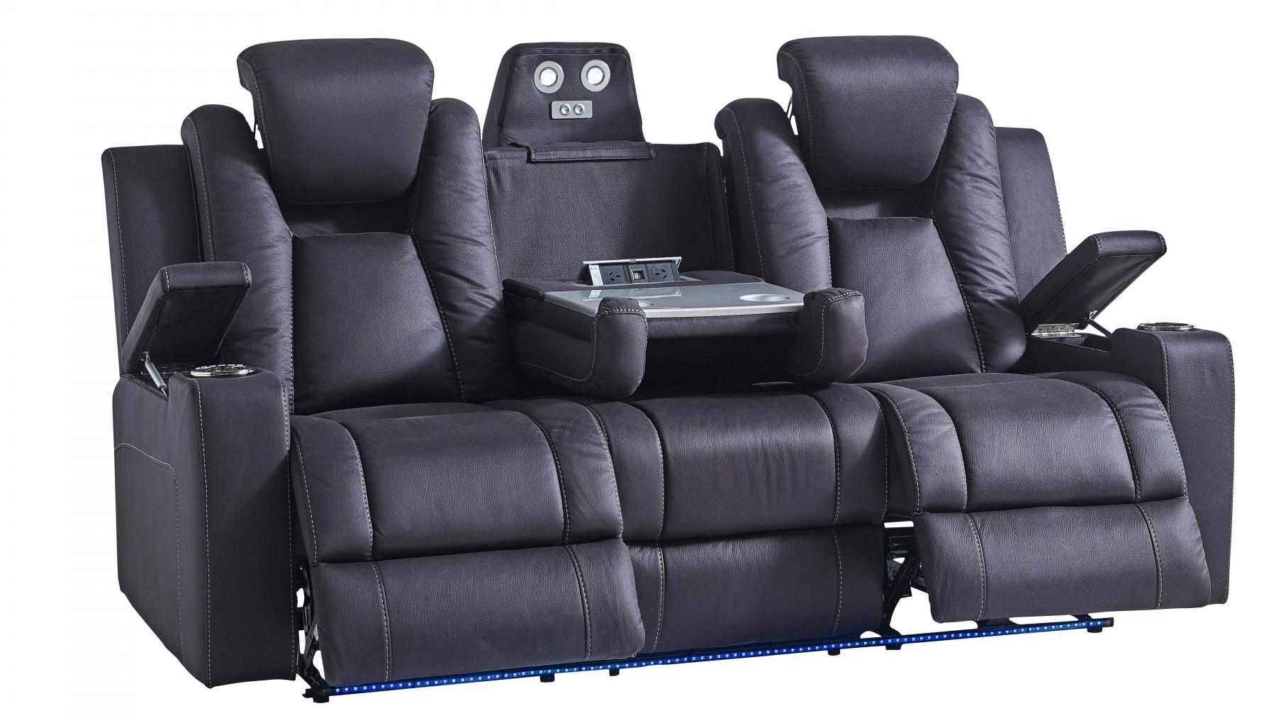 Whitehaven 3 Seater Fabric Recliner Sofa Jet Harvey Norman