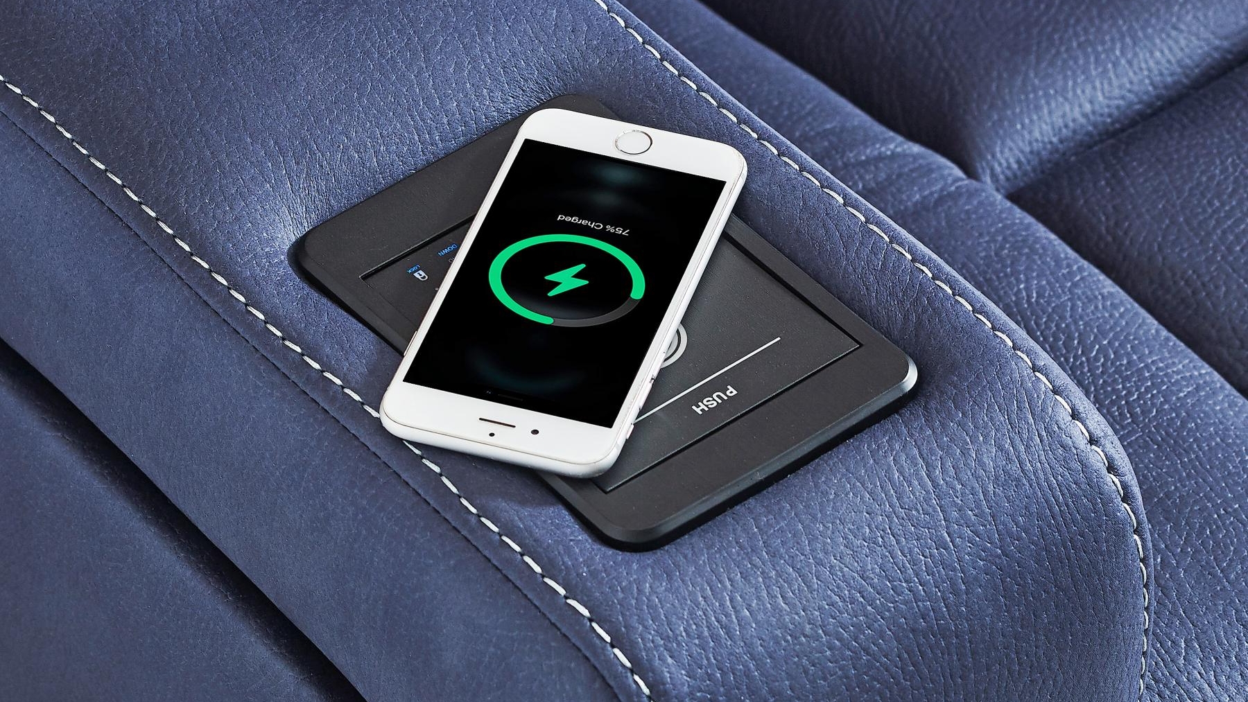 Kino Fabric Powered Recliner Sofa Harvey Norman