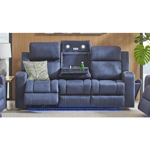 Kino 3-Seater Fabric Powered Recliner Sofa - Aegean