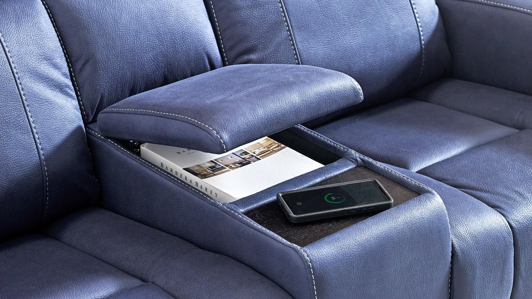 Kino Fabric Powered Recliner Sofa Harvey Norman