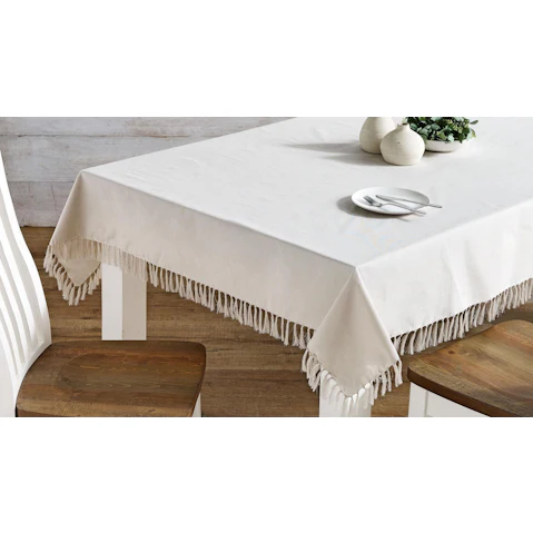 L'Avenue Fringed Stone Tablecloth