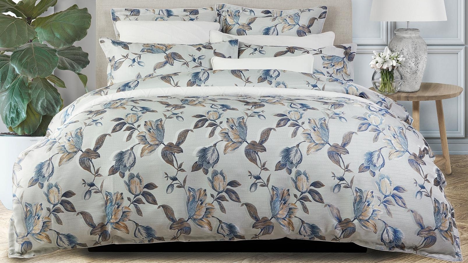 Giselle Blue Quilt Cover Set Harvey Norman