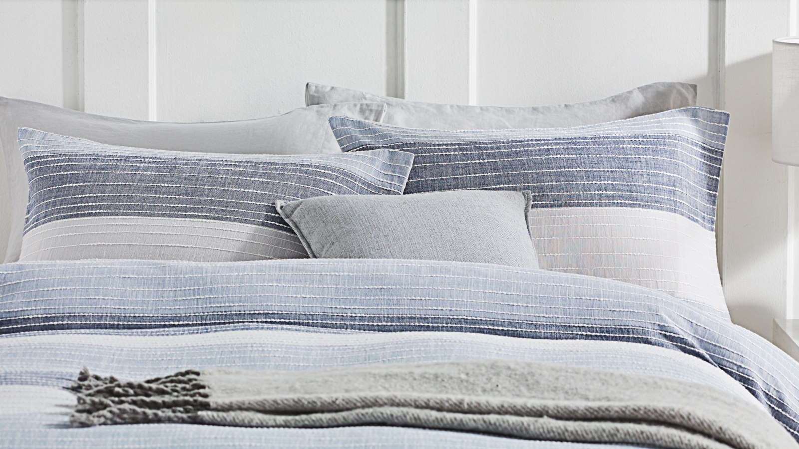 L'Avenue Walker Blue Quilt Cover Set Harvey Norman