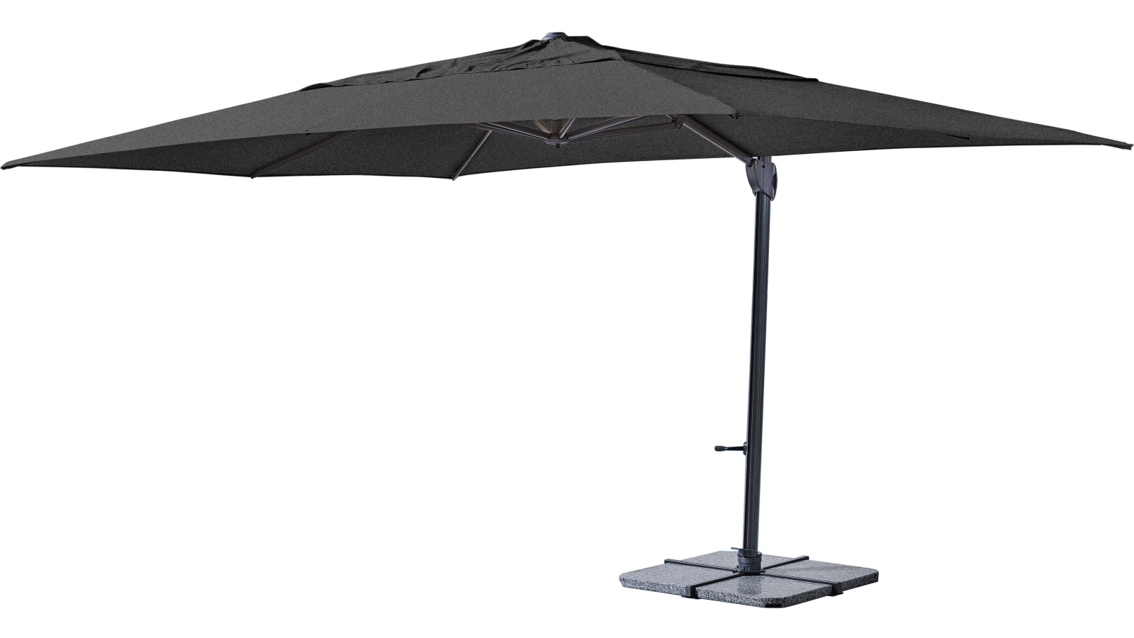 Toronto 4m Rectangular Cantilever Outdoor Umbrella Charcoal Harvey