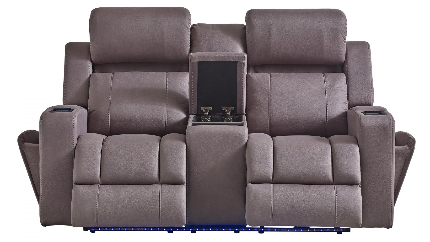 Kino 2Seater Fabric Powered Recliner Sofa Ash Harvey Norman